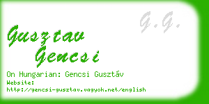 gusztav gencsi business card