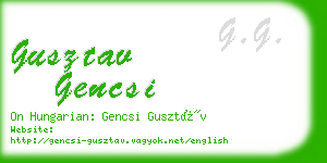 gusztav gencsi business card